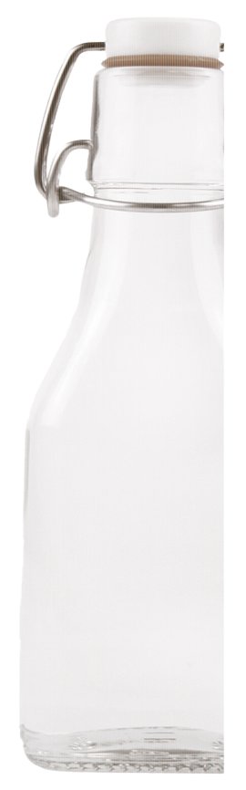 Bügelverschlussflasche 4-Kant 0,25 l