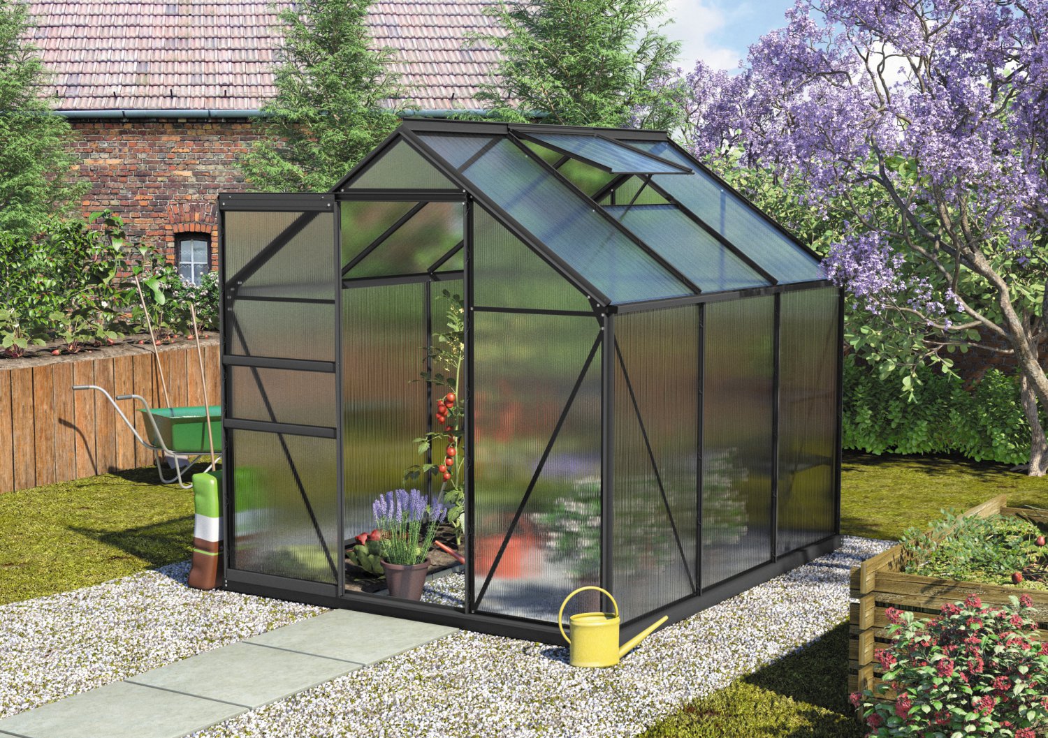 VITAVIA Gewächshaus Calypso HKP 4 mm Schwarz