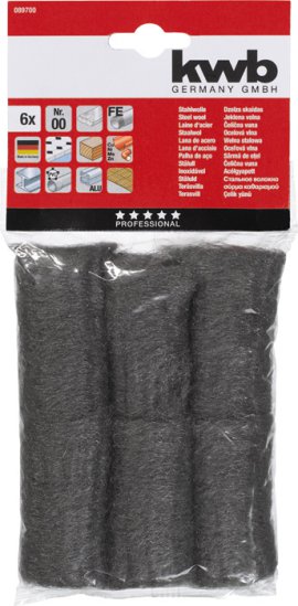 KWB Stahlwolle Röllchen 6-Stk.