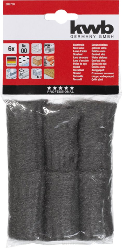 KWB Stahlwolle Röllchen 6-Stk.