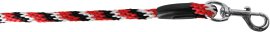 Führstrick Mustang + Karabinerhaken, rot/schwarz/weiß