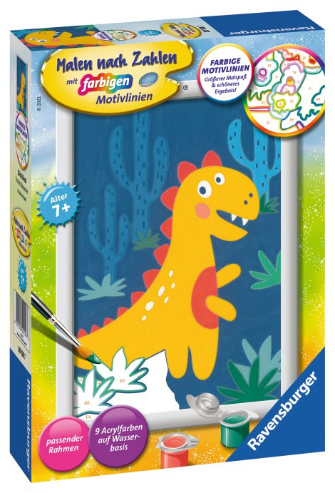 RAVENSBURGER Malen nach Zahlen Frecher Dinosaurier