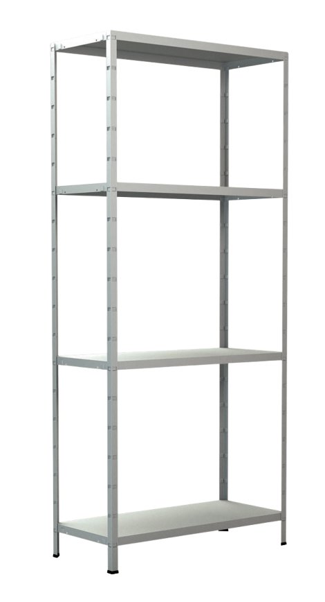 SCHULTE REGALWELT Steckgrundregal 4 Böden Weiß 180x80x35 cm