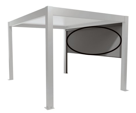 BIOHORT Sonnenschutzrollo für 4 m Seite, 235x364x10 cm, Dunkelgrau-metallic