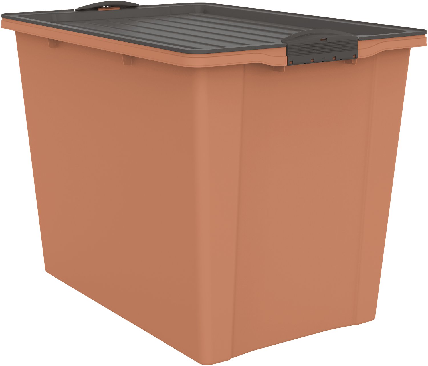 ROTHO Stapelbox Compact mit Rollen Korall A3 70 l