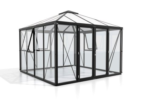 VITAVIA Gewächshaus Minos ESG 3 mm Schwarz
