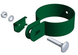 ALBERTS Endschelle für Pfosten verzinkt Grün