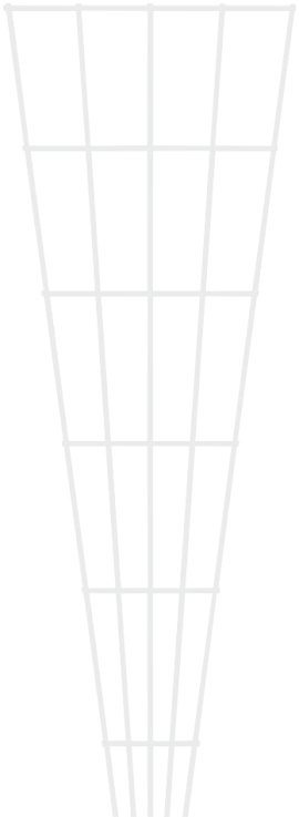 WINDHAGER Metall-Gitterspalier V-Form 150 cm, weiß