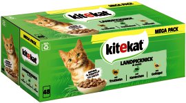 KITEKAT Katzennahrung Landpicknick in Sauce, 48x85 g