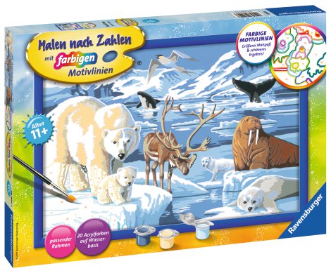 RAVENSBURGER Malen nach Zahlen Tiere der Arktis