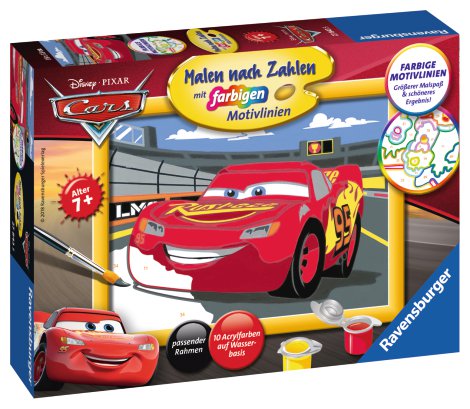 RAVENSBURGER Malen nach Zahlen Disney Cars 3 Lightning McQueen