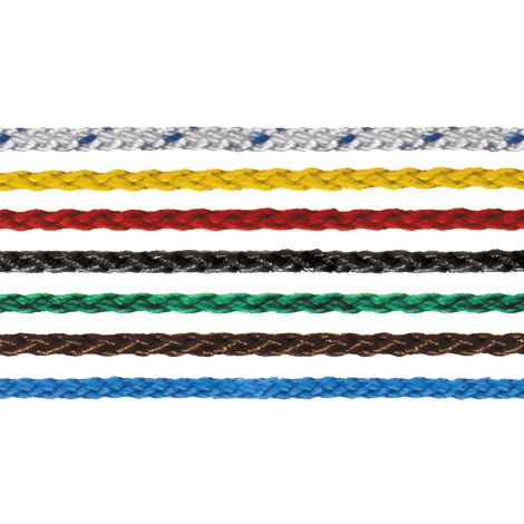 PP-Seil geflochten Weiß/Blau 8 mm 15 m