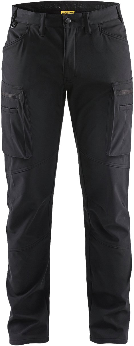 BLÅKLÄDER Softshell Winterhose Service Schwarz 54