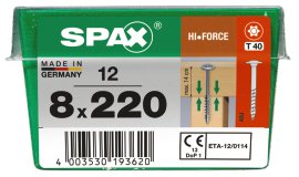 SPAX Schraube HIF Wirox 8 mm 12 Stk.