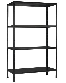 SCHULTE REGALWELT Grundregal 4 Böden Schwarz