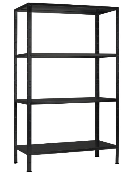SCHULTE REGALWELT Grundregal 4 Böden Schwarz 180x60x40 cm