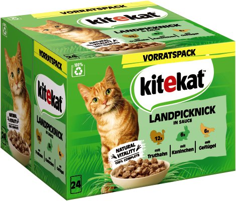 KITEKAT Vorrats-Packung Bunte Landpicknick 24x85 g