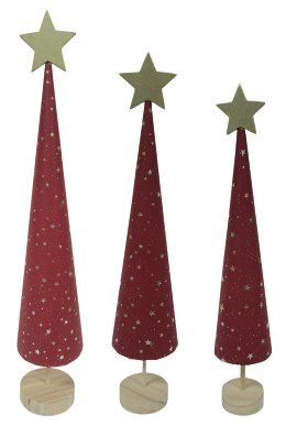 Dekofigur Papierbaum Rot