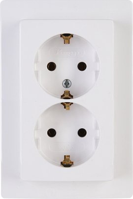 KOPP Steckdose Paris 2-fach Arktisweiß