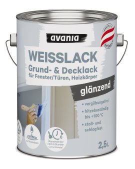 AVANIA Weißlack für Tür-und Heizkörper Glänzend