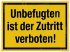 ALPERTEC Schild Unbefugte ist der Zutritt verboten Gelb/Schwarz 30x20 cm