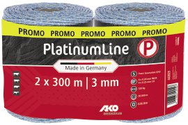 AKO Weidezaunlitze PlatinumLine Weiß/Blau 600 m