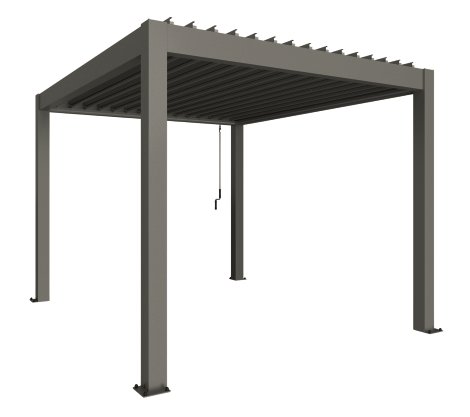 BIOHORT Pergola, 3x3,5 m, Quarzgrau-metallic