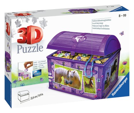 RAVENSBURGER 3D-Puzzle Schatztruhe Pferde