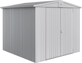 BIOHORT Gerätehaus Europa 4, 244x228x203 cm, Silber-Metallic
