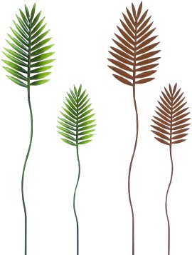 Gartenstecker Palmblatt Antikgrün
