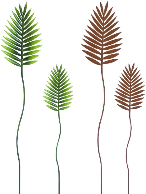 Gartenstecker Palmblatt Antikgrün 118 cm