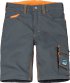 WERKSTOFF Kinder Short Profi Grau/Orange 110/116