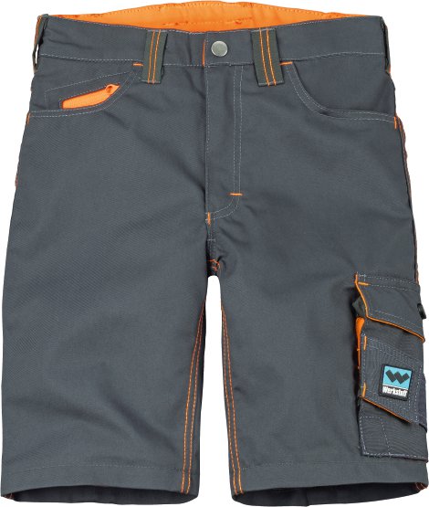 WERKSTOFF Kinder Short Profi Grau/Orange 110/116