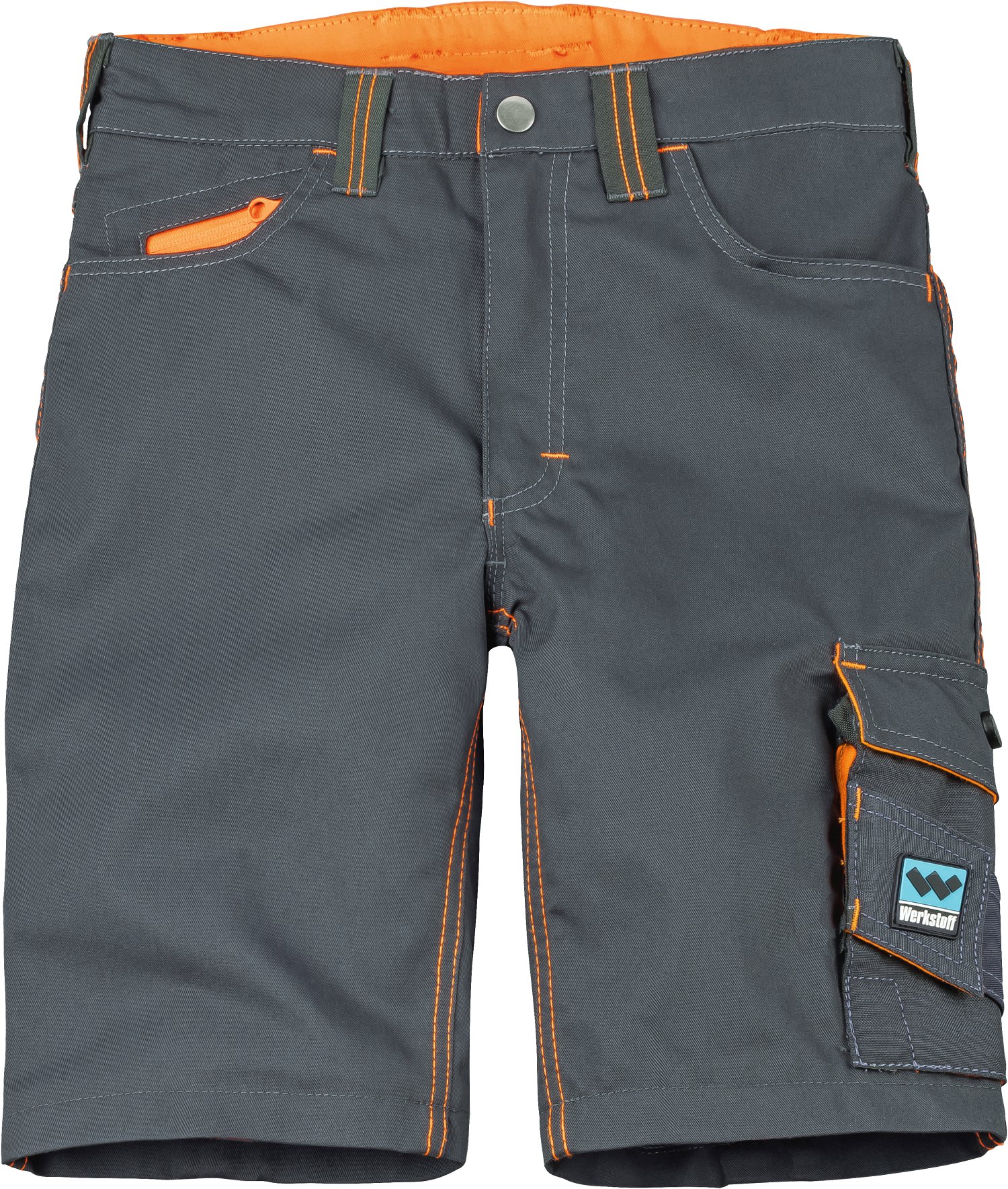 WERKSTOFF Kinder Short grau-orange