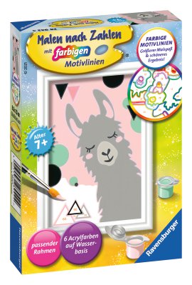RAVENSBURGER Malen nach Zahlen Glückliches Lama
