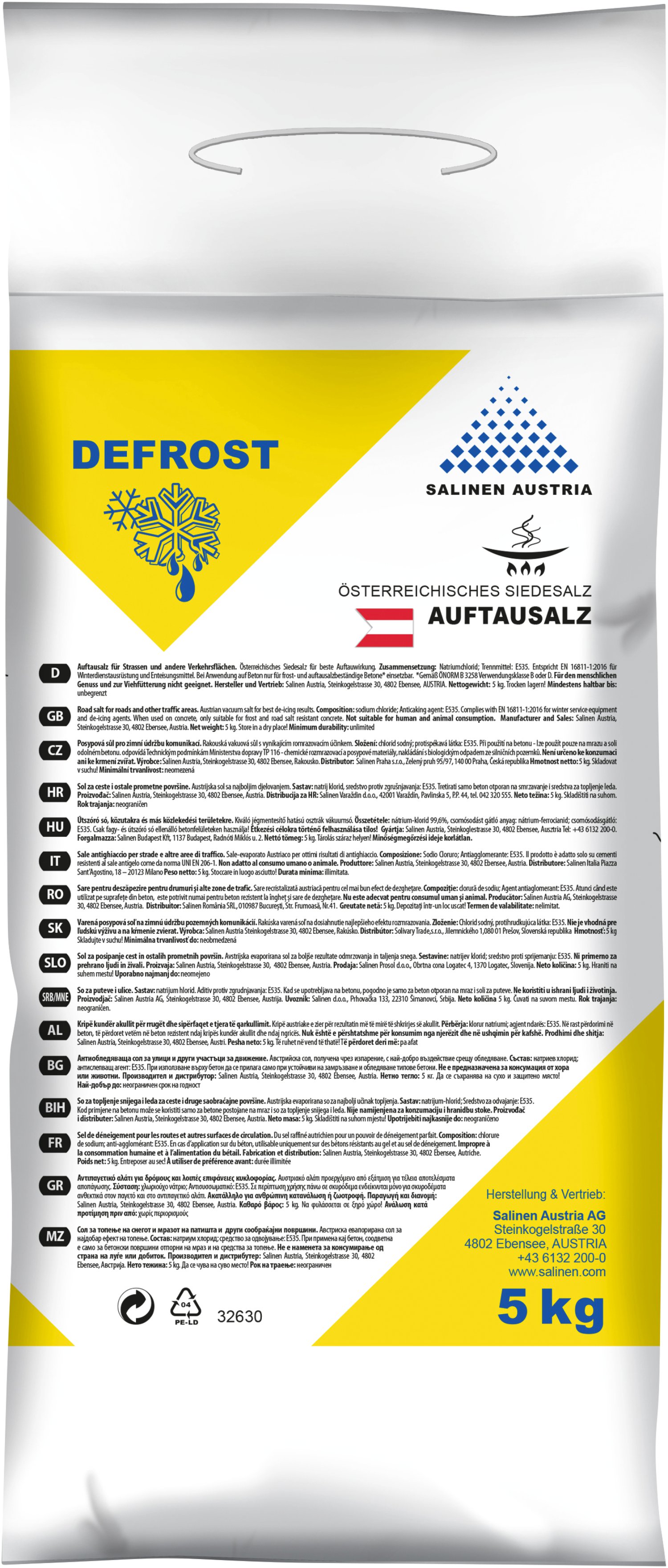 DEFROST Auftausalz 5 kg/Sack