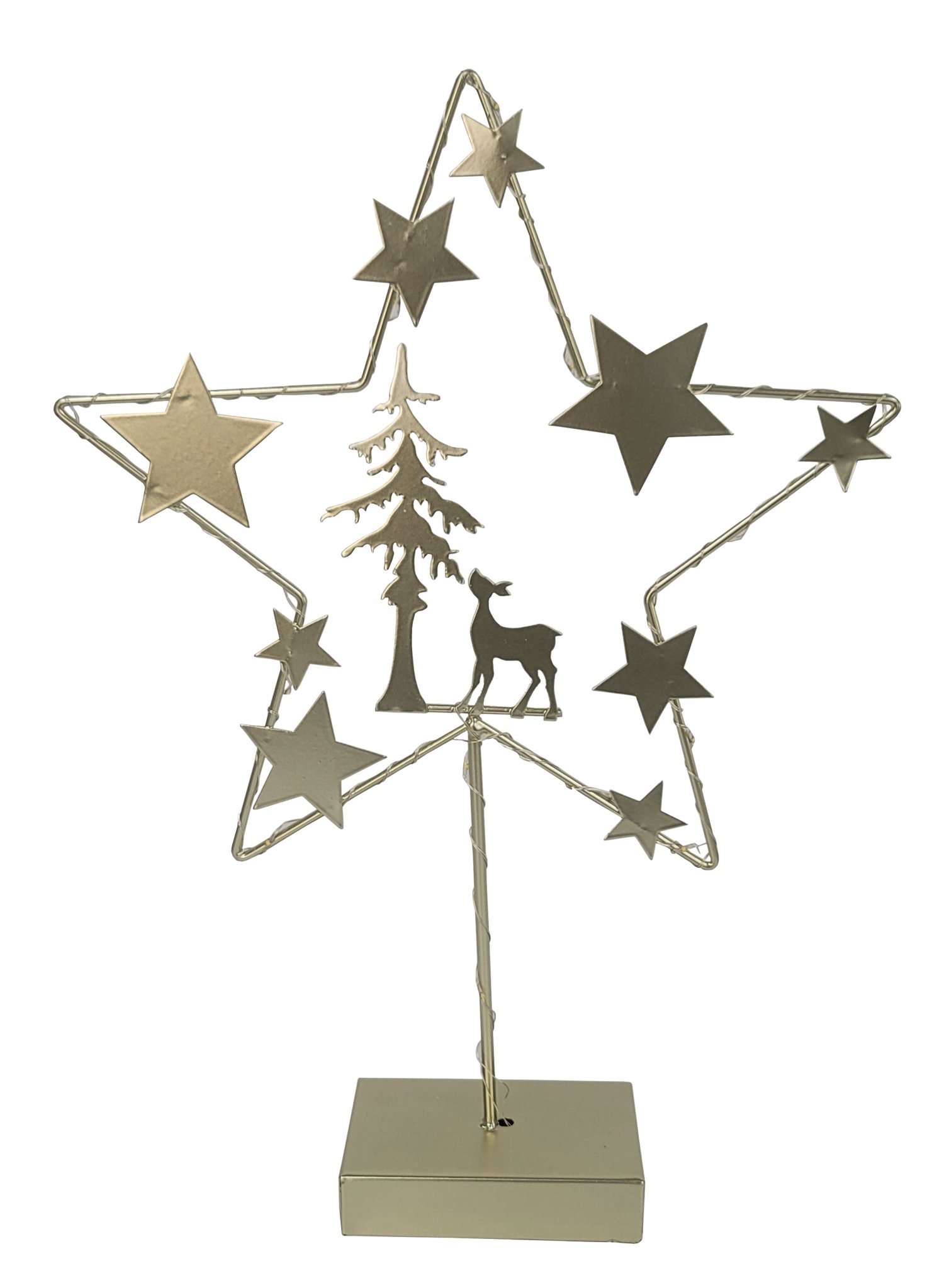 LED-Dekofigur Stern Gold