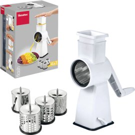 Reibmaschine mit Saugfuß & 4 Schneidtrommeln