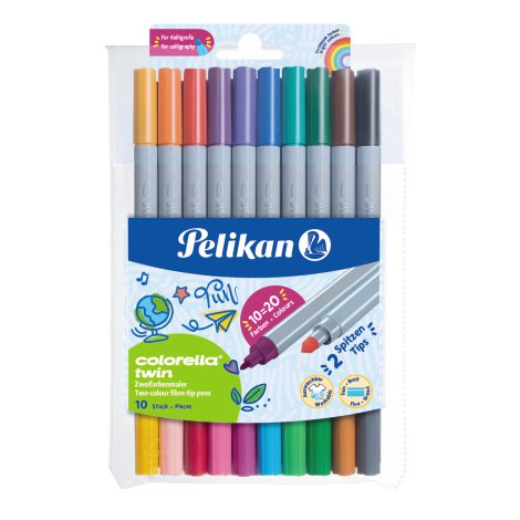 PELIKAN Faserschreiberetui Colorella Twin 10-tlg.
