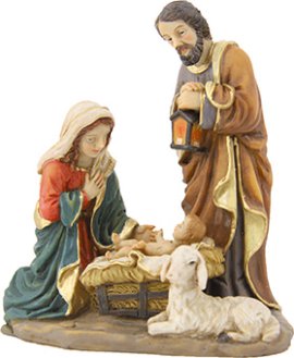 Krippenblock Heilige Familie 10,2 cm