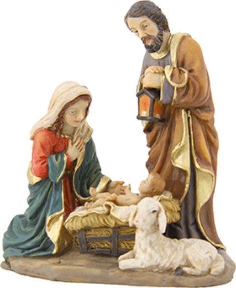 Krippenblock Heilige Familie 10,2 cm