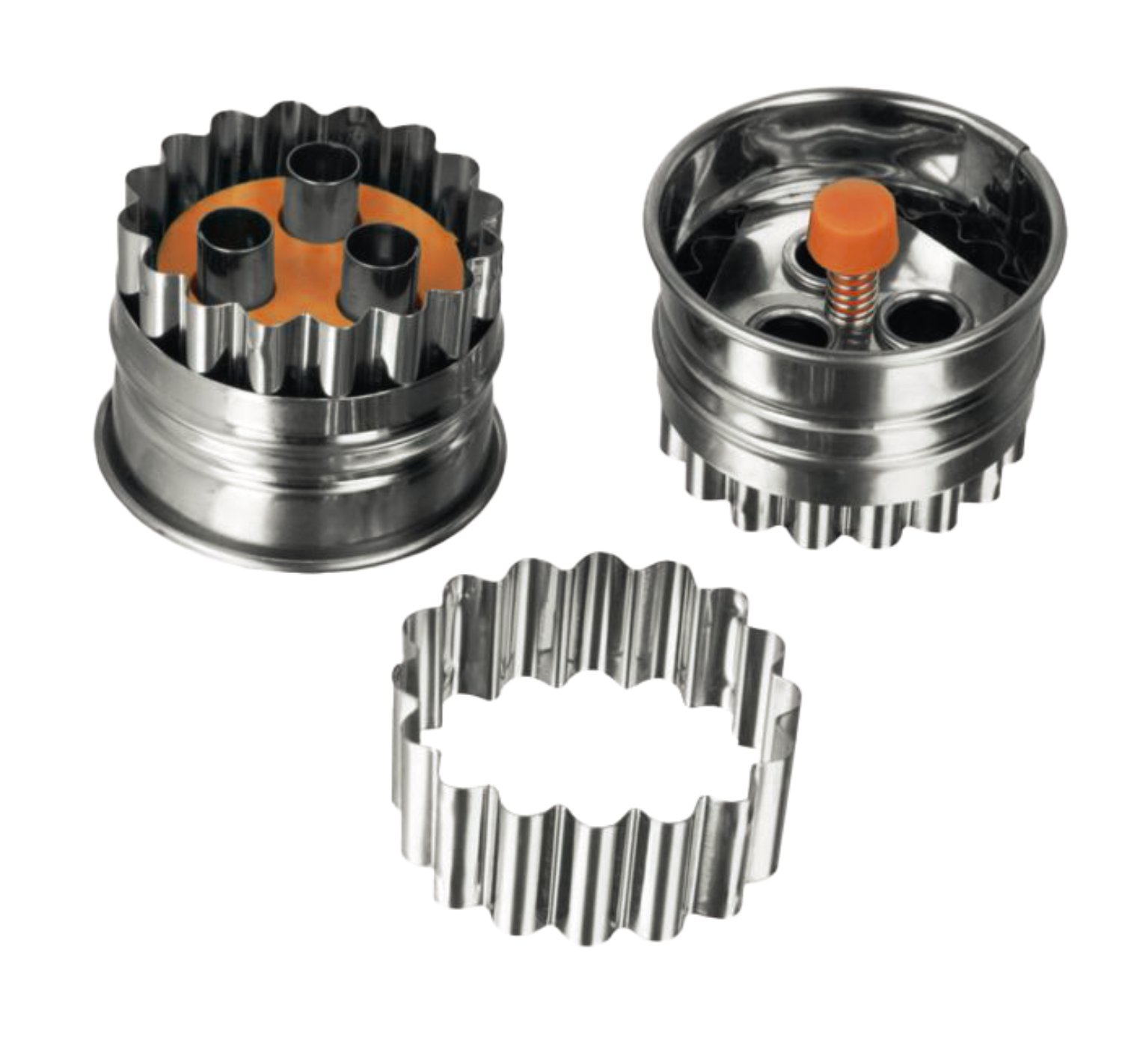 LinzerKeksausstecher Edelstahl mit Auswerfer Original 4,8 cm