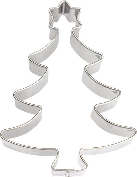 Ausstecher Baum + Stern Edelstahl 78x60 mm