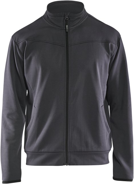 BLÅKLÄDER Sweatjacke mit Reißverschluss mittelgrau/schwarz L
