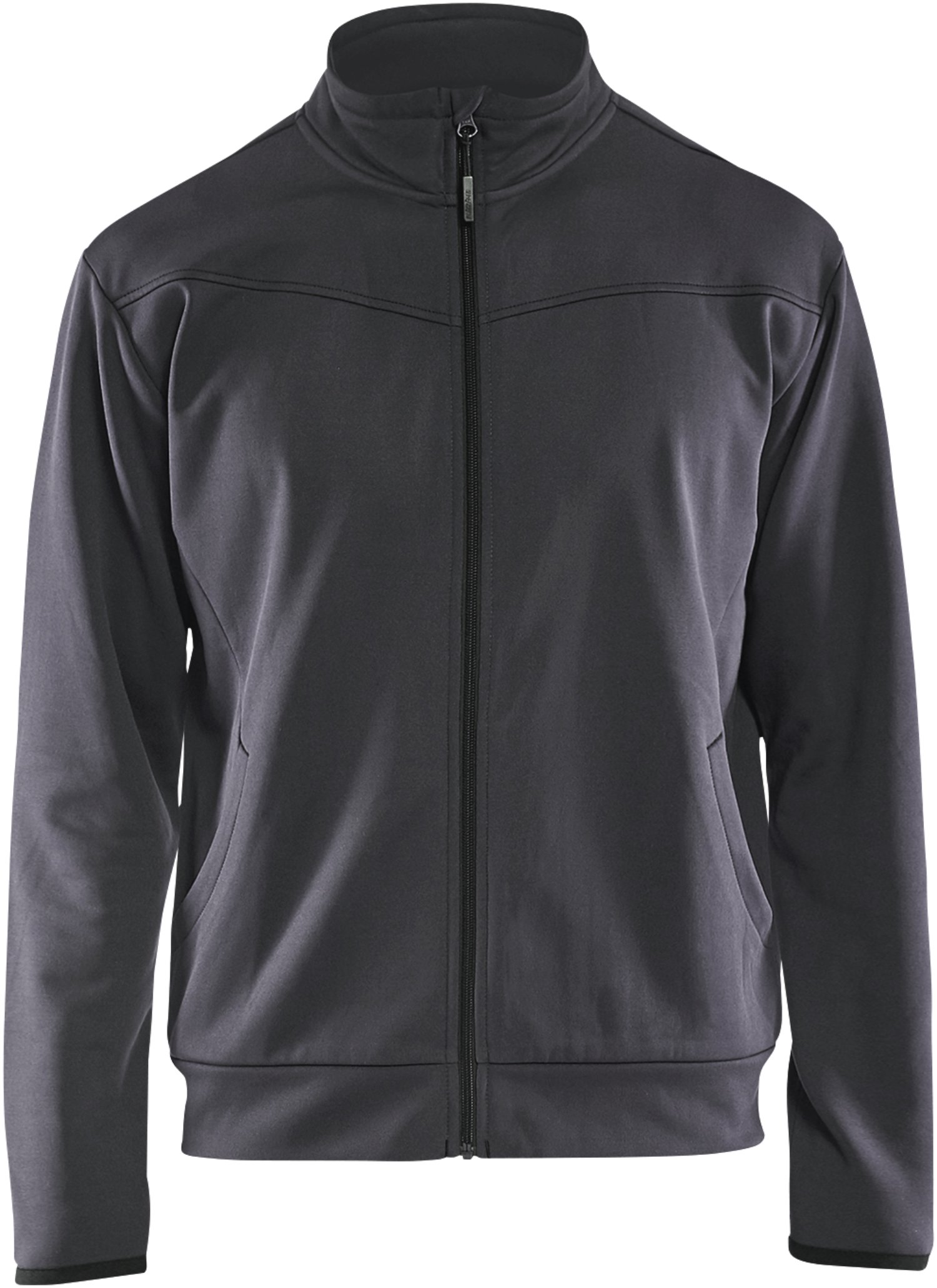 BLÅKLÄDER Sweatjacke mit Reißverschluss mittelgrau/schwarz