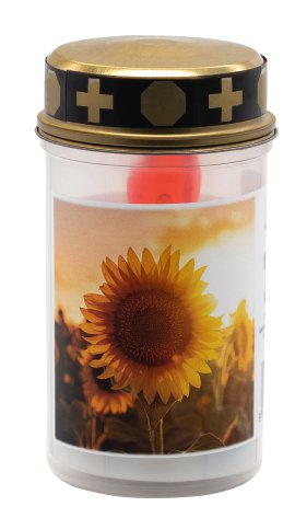JEKA LED-Batteriekerze klar Sonnenblume