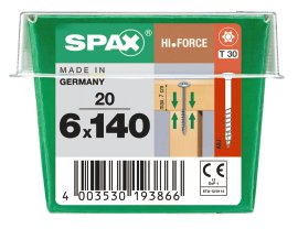SPAX Schraube HIF Wirox 6x140 mm M 20 Stk.