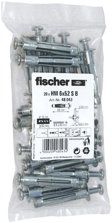 FISCHER Hohlraum-Metalldübel HM SB 6 mm