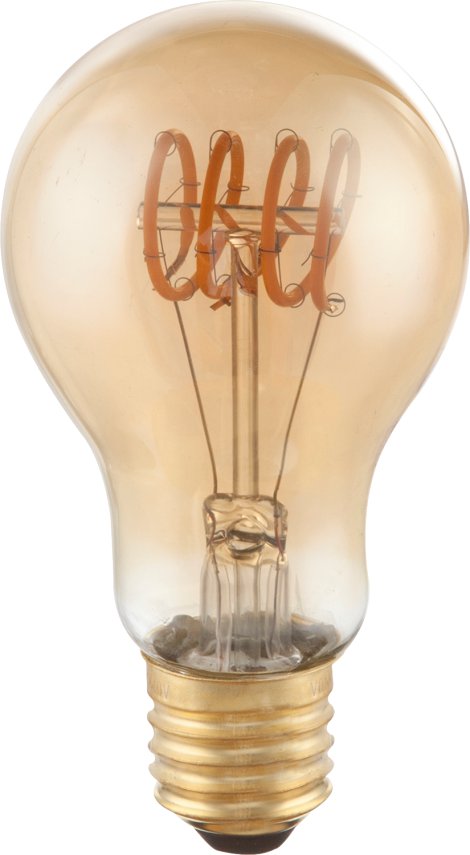 GLOBO LED-Birne Duban Amber-Optik Dimmbar E27 Edison Filament 4,5W 1800K Warmweiß 6x10,6 cm (⌀xH)