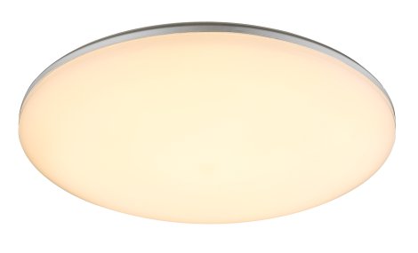 GLOBO LED-Außenwanddeckenleuchte Dori Silber/Weiß Rund 24W 3000 K Warmweiß 33,5x6 cm (⌀xH)